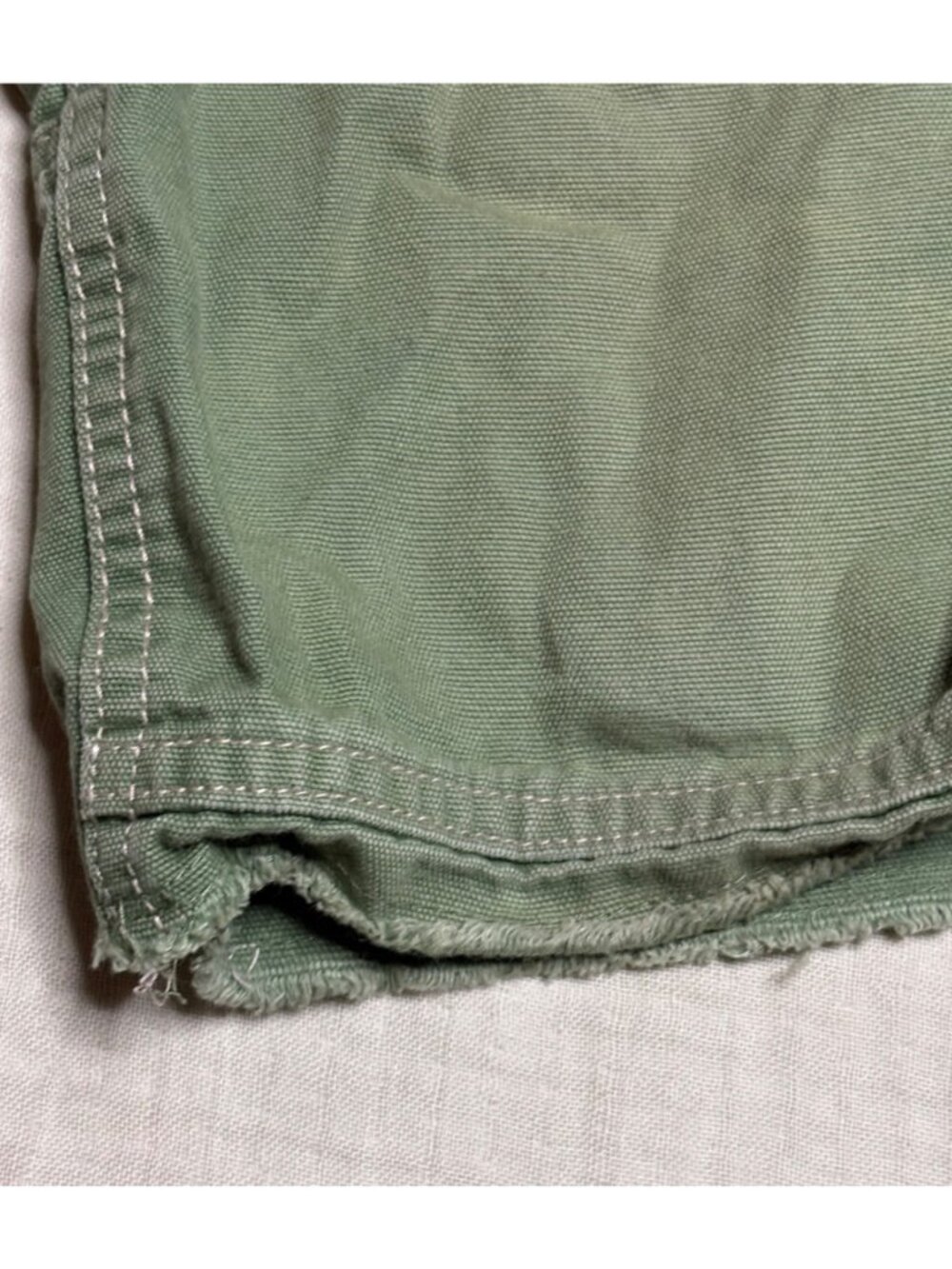 Mini Boden Boys Green Cargo Pants With Striped Elastic Waistband & Yellow Drawst - Picture 4 of 7